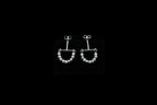 925 Silver Half Moon freshwater pure pearl Earrings