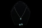 925 Sterling Silver flower Pendant Earring Handcrafted Jewellery Set
