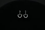 925 Silver Half Moon freshwater pure pearl Earrings
