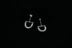 925 Silver Half Moon freshwater pure pearl Earrings