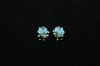 925 Sterling Silver flower Pendant Earring Handcrafted Jewellery Set