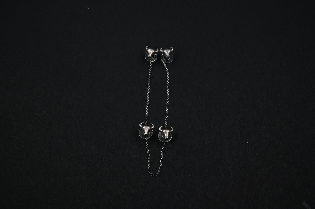 925 Silver Bull Kurta Buttons  for men