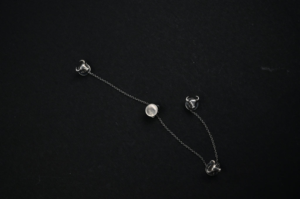 925 Silver Bull Kurta Buttons  for men