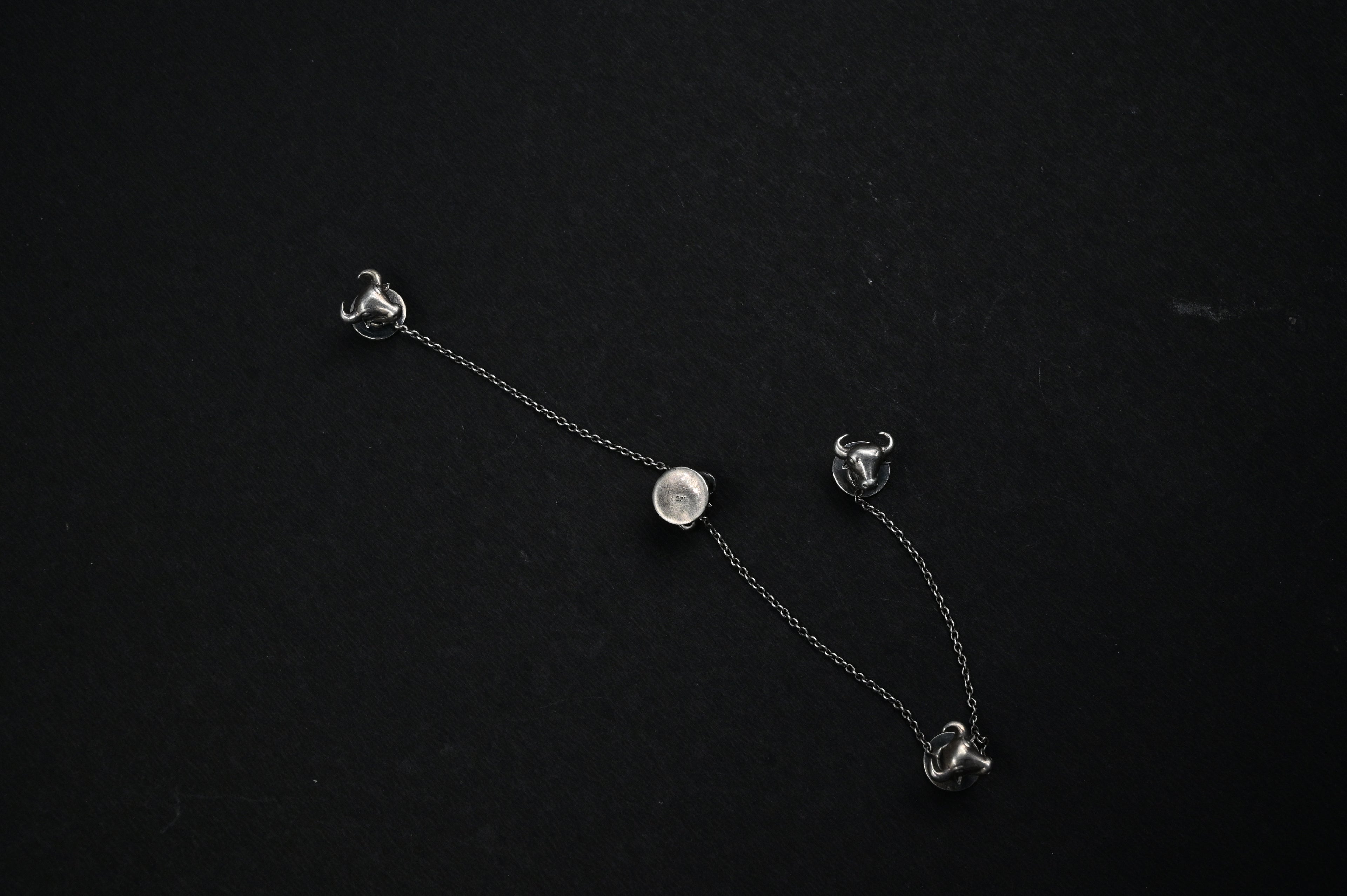 925 Silver Bull Kurta Buttons  for men