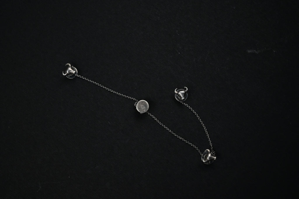 925 Silver Bull Kurta Buttons  for men