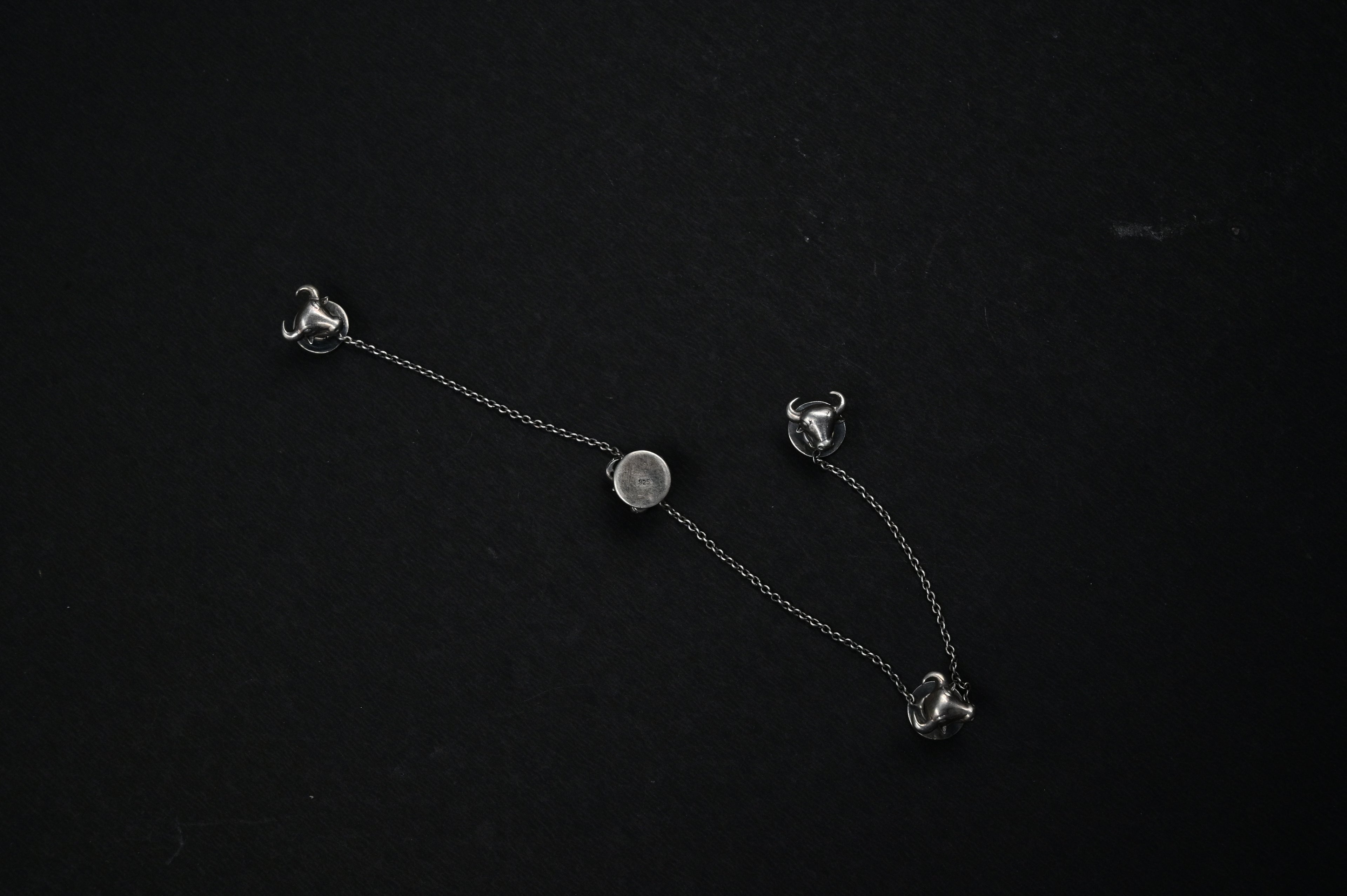 925 Silver Bull Kurta Buttons  for men