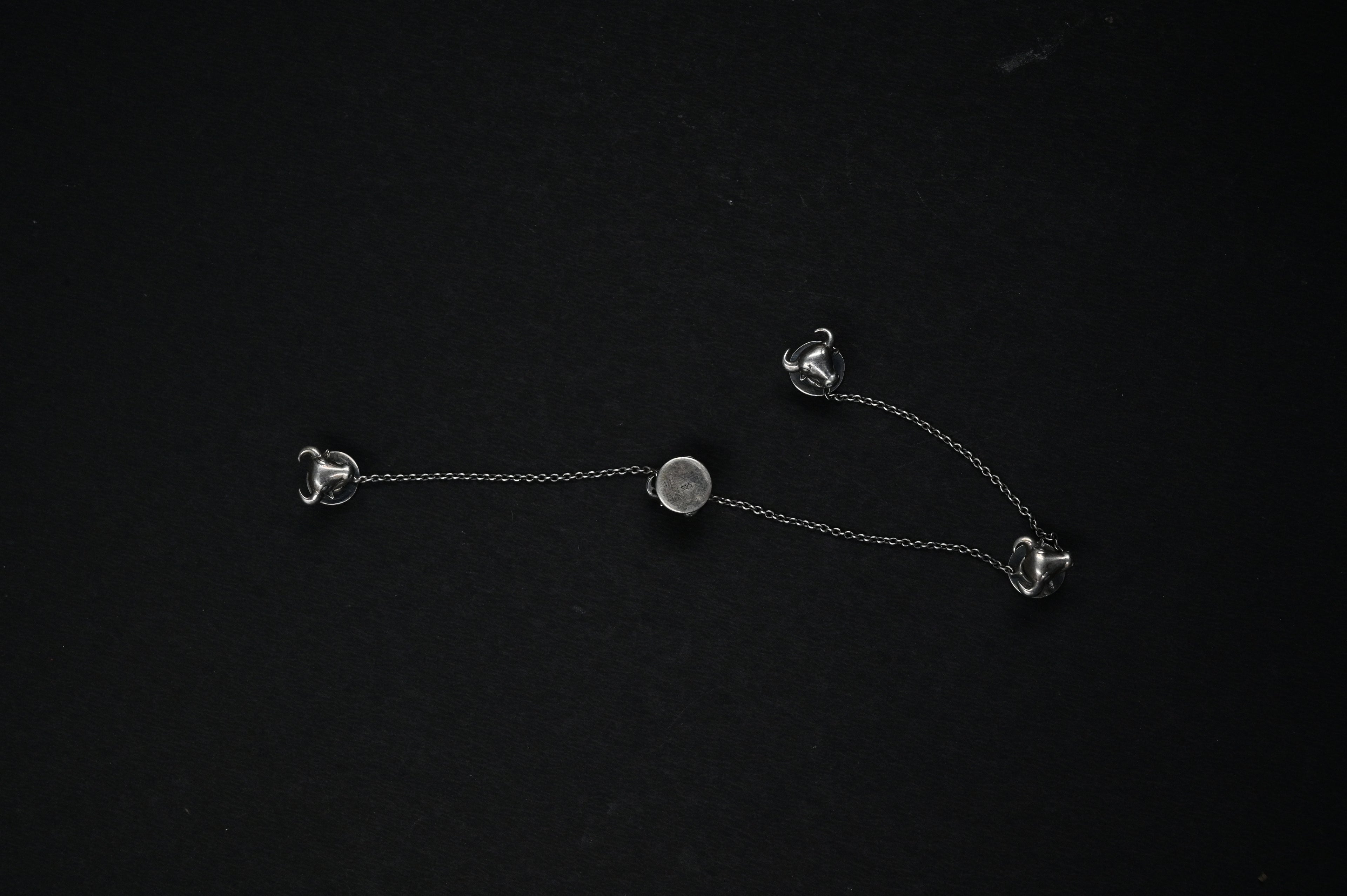 925 Silver Bull Kurta Buttons  for men