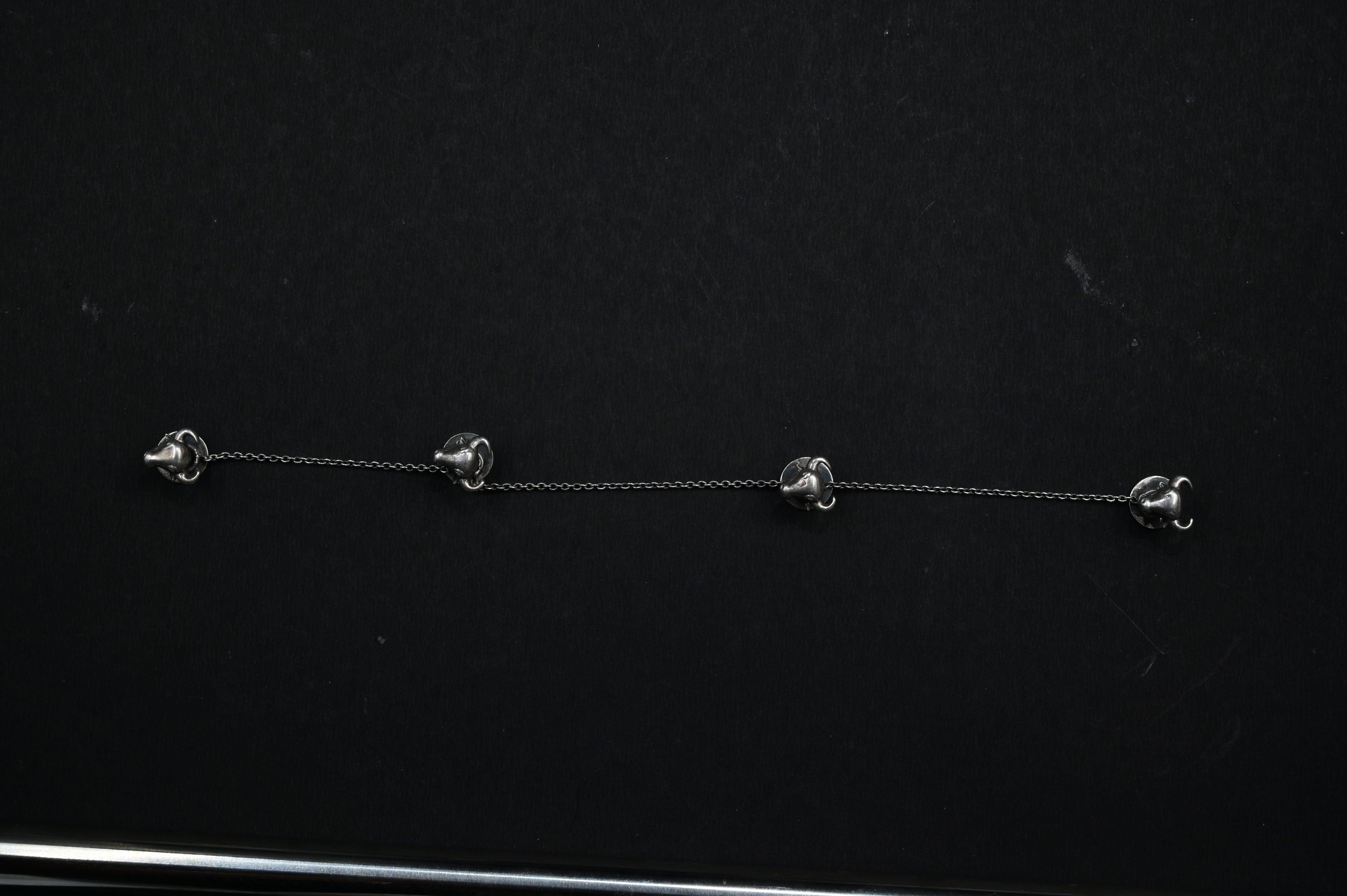 925 Silver Bull Kurta Buttons  for men